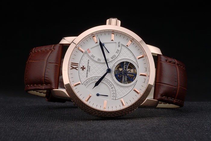 Vacheron Constantin Luxury Leather Replica Orologi 80226